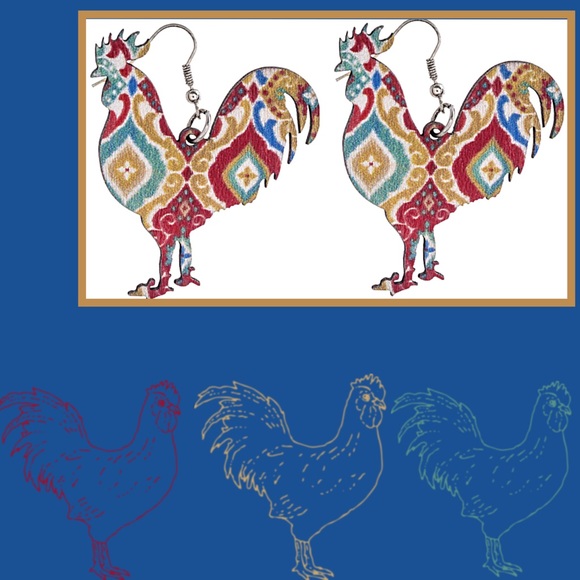 Trendy Lightweight Laser Cut Wooden Rooster NWT - Picture 5 of 6